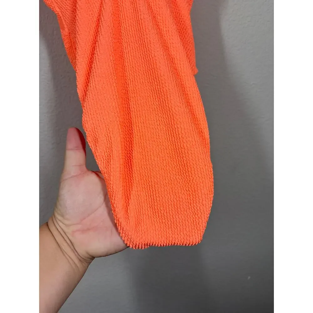 Good American Size 3/4 Always Fit One Piece Swimsuit Swimwear Beachwear Orange